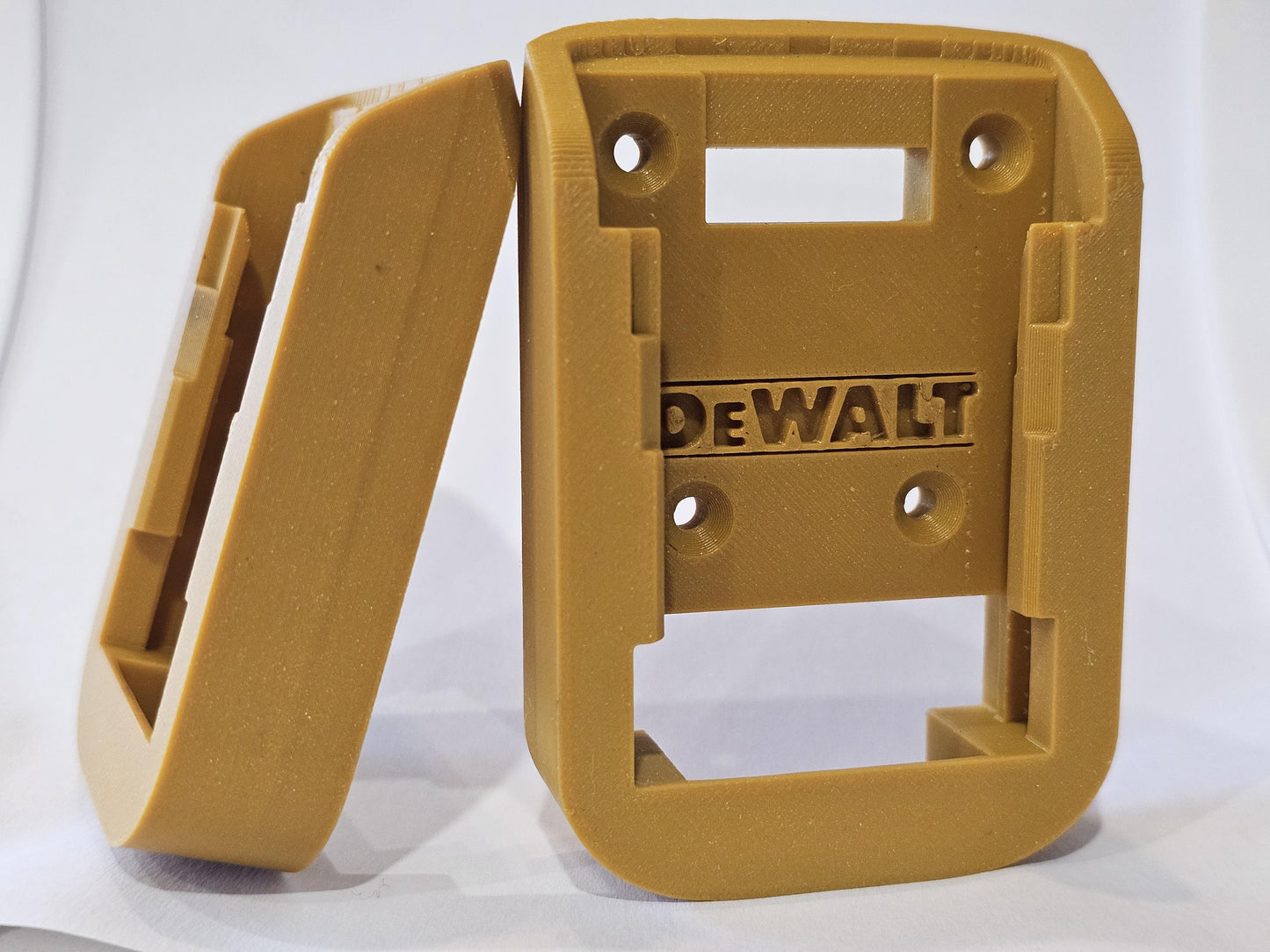 DeWalt Battery Wall Mount – 3D Printed Bracket Holder for 20V Batteries – Tool Organizer